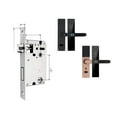 thumbnail image 2 of Door Lock, Security Biometric Fingerprint Smart Door Handle Tuya Electronic Intelligente Card Key Wood Door Lock for Home ,Easy to Install, 2 of 7