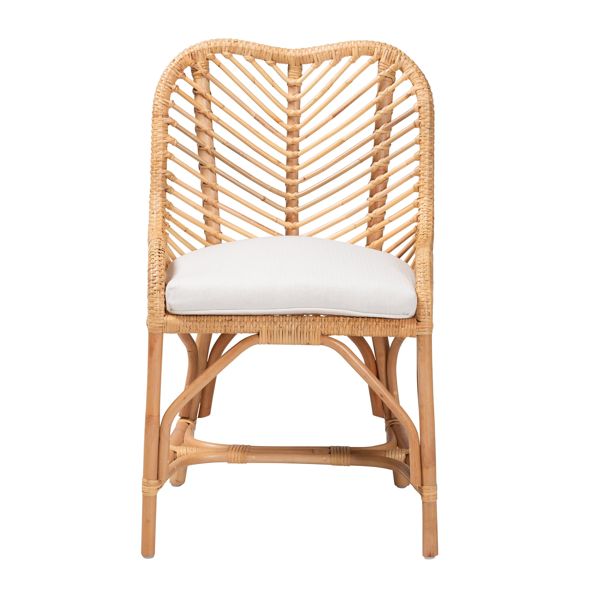 bali & pari Arween Rattan BOHO Dining Chair, Natural Brown