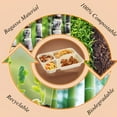 thumbnail image 3 of Lyellfe 50 Pack Compostable IFF17 Paper Plates, Natural Sugarcane 4 Compartment Plate, Heavy Duty Lunch Tray, Disposable Divided Sectional Plate, Microwave Freezer Safe for Party School, 3 of 3