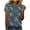 Multicolour, variant on Short Sleeve Round Neck Printed Top for Women, Casual Summer Fashion Shirt with Soft Fabric, Suitable for Daily Wear, Birthday Party, or Wedding Guest Outfit