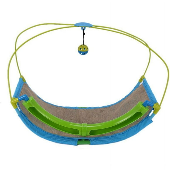 Cat Toy Rocking Canvas Swing Cat Sofa Cat Bed Sleeping Cradle with Ball Pet Interactive Toy