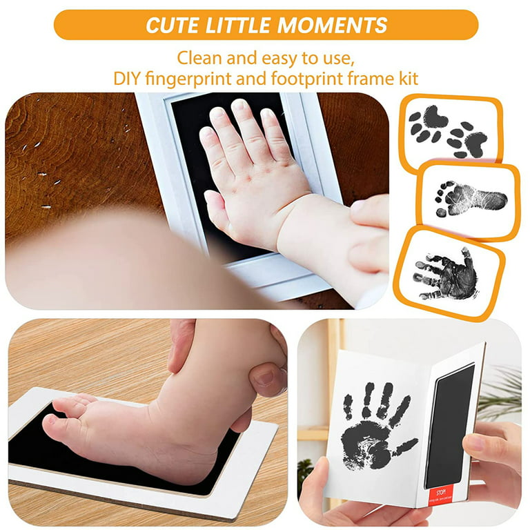 Baby Footprint Handprint Ink Pad 3Pcs Clean Touch Hand and Foot Paw  Keepsake Stamp Print Kits Impression Memory Gift 
