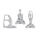 thumbnail image 5 of 3 piezas de estatuas de yoga para mujeres, figuras de yoga, esculturas creativas modernas de yoga para Plata, 5 of 9