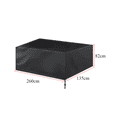 thumbnail image 2 of Dustproof Waterproof Billiard Cover with Drawstring 8 Ft Billiard Table Dust Cover Table Protector Black Oxford cloth, 2 of 5
