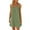 Army Green, variant on Womens Summer Halter Mini Short Dresses Beach Tshirt Sundress Sleeveless Casual Loose Tank Dress Dark Gray M, US Size: 6