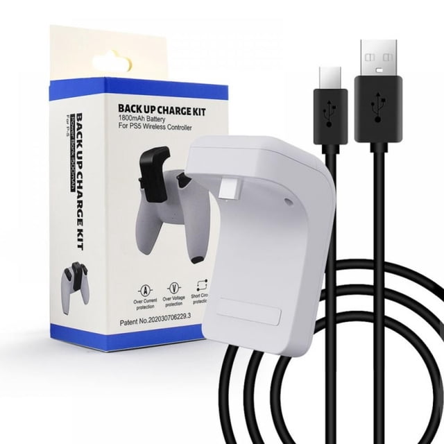 Kit de cargador inalámbrico Shiziwei para mando Dual Sense de PS5 con cable de carga USB