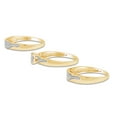 thumbnail image 2 of AFFY White Natural Diamond Engagement & Wedding Trio Bridal Ring Set In 10k Yellow Gold (0.5 Cttw), 2 of 6
