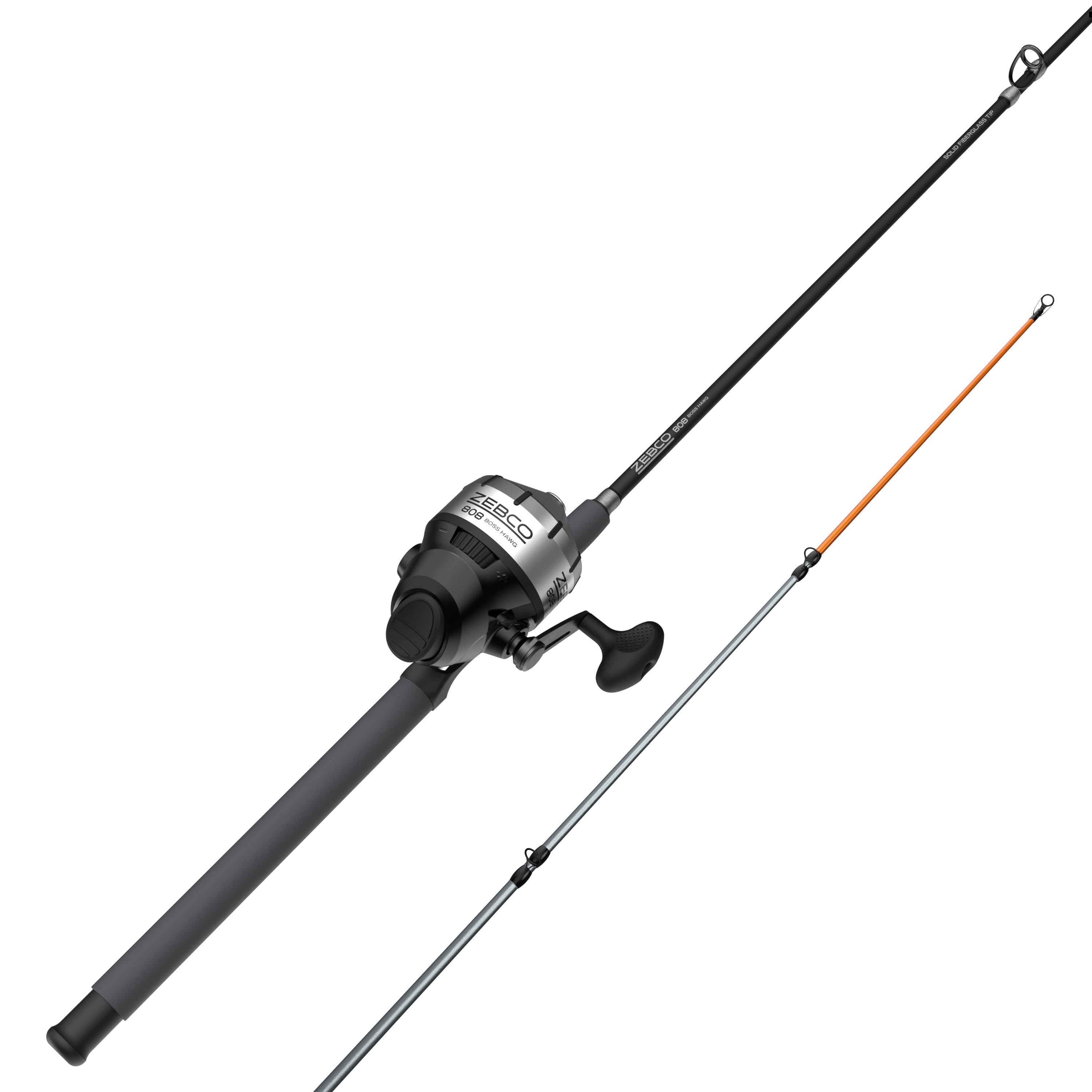 Zebco 808 Boss Hawg Spincast Reel and Fiberglass Fishing Rod Zebco 808 Boss Hawg Spincast Reel and Fiberglass Fishing Rod