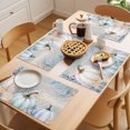 thumbnail image 2 of Coastal Pumpkins Fall Placemats Set of 1 Thanksgiving Botanical Vintage Place Mats Indoor Wipeable Table Mats Washable Cloth Dining Table Placemats for Kitchen Holiday Party Home Decor 13x19 Inch, 2 of 5
