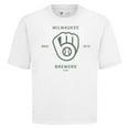 thumbnail image 2 of Men's Levelwear White Milwaukee Brewers Crossway Oversized Luxe Signature Knit T-Shirt, 2 of 3