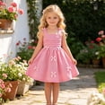 thumbnail image 2 of MEZZALL Toddler Girls Sleeveless Sundress Soft Stretchy Spaghetti Strap Decorative Bow Flared A-Line Skirt Kids Birthday Party Princess Dress Casual Summer Comfort Dresses, 2 of 9