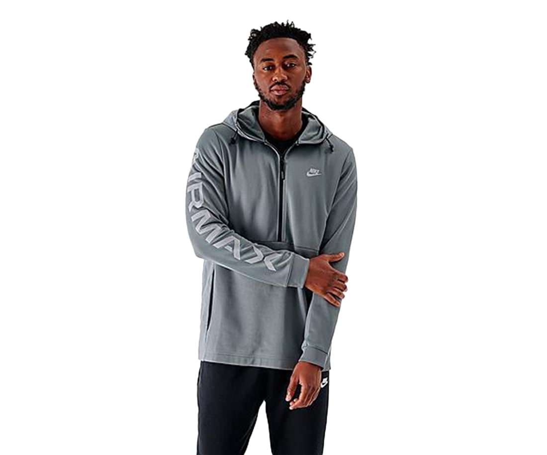 Nike Air Max Half-Zip Mens Jackets Size Color: Grey/Grey - Walmart.com