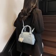 thumbnail image 4 of Bolso pequeño cuadrado de mano de moda retro 2025 para mujer, bolso Boston Morimeng para desplazamientos diarios, bolso bandolera versátil., 4 of 5