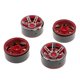 thumbnail image 1 of Llanta de aluminio con ruedas pesadas de 1,9 ", buje hexagonal de 12 mm, ancho de 26 mm para orugas 1:10 rojo Hugo Llantas de rueda de coche RC, 1 of 10