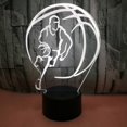 thumbnail image 3 of Justup Basketball Night Light 3d Basketball Night Lamp 16 Colors Optical Illusion Touch Remote Control With Acrylic Best Birthday Christmas Gifts S, 3 of 4
