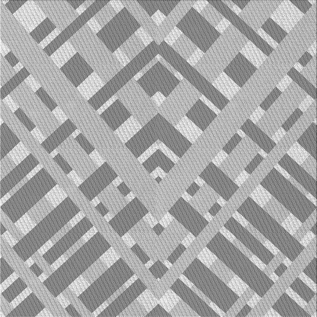 Ahgly Tapis d'Intérieur Lavable en Machine Carré Transitionnel Argent Platine Gris, 7 Pieds Carré