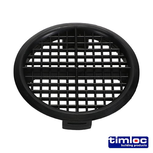 Timco - Timloc Push-in Soffit Vent - Black - 1141 (Size 70mm - 10 Pieces)