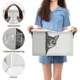 thumbnail image 5 of Yayeee Foldable Storage Basket for Shelves with Handles Waterproof Cloth Bins, Black Cute Cat, 5 of 7
