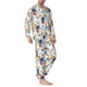 thumbnail image 2 of Fotbe Lilies Flowers Pijama de Hombre con Estampado de Manga Larga, Conjunto de 2 Piezas, Ropa de Dormir Suave y Cómoda con Bolsillos-X-Large, 2 of 7