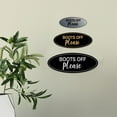 thumbnail image 3 of Signs ByLITA Oval Boots Off Please Sign (Brushed Silver) - Small, 3 of 6