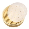 thumbnail image 2 of Inteprter Revestimiento para freidora de aire de 100 Uds., forro de vapor de bambú perforado, papel para forro de cesta al vapor, 7 pulgadas Herramientas y accesorios para hornear blanco 7 pulgadas Inteprter HA3685-01B, 2 of 6