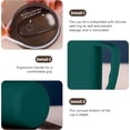 thumbnail image 3 of Taza de café de viaje de acero inoxidable con doble pared aislada de 500 ml con asa y tapa deslizante, taza de café térmica, vaso tumbler de café para camping, oficina en casa (verde oscuro), 3 of 3