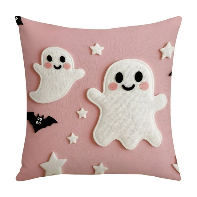 Décorations de Citrouille d'Halloween Taie d'Oreiller d'Halloween Taie d'Oreiller Détachable Taie d'Oreiller Citrouille Fantôme Housse de Coussin Décorative Décorations de Fantôme d'Halloween
