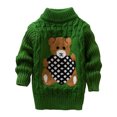 thumbnail image 1 of Chandail d'Hiver pour Garçon Fille Cartoon Bear Tricoté Col Bas, 1 of 7