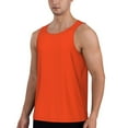 thumbnail image 2 of Xecao Orange Men's Tank Top Workout Quick Dry Sleeveless Gym Jogging Muscle Shirts Summer Swim Beach Tops, 2 of 9