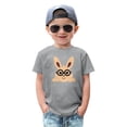 thumbnail image 4 of Youth Short Sleeve T-Shirt, Parent-child Outing Wear Tops, Easter Bunny Pattern, Comfort Tee, Multi-Size, Grey, 4 of 15