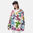 thumbnail image 3 of Vsdgher Sweat à Capuche Imprimé Papillons Colorés pour Hommes Femmes, Manches Longues Protection Solaire Pêche pour Course Natation-TG, 3 of 7