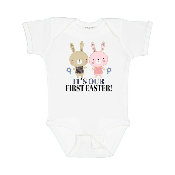 Inktastic Twins First Easter Boy Girl Boys or Girls Baby Bodysuit