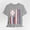 Athletic Heather, variant on Men's Baseball Dad Red White Blue Flag Shirt