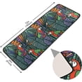 thumbnail image 2 of SKYSONIC 2X6 Feet Colorful Leaf Parrots Runner Rug with Rubber Backing, Exotic Plants Non Slip Entryway Rug Runner Washable Soft Area Rug Carpet for Hallway Bedroom Kitchen Decor, 2 of 6