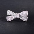 thumbnail image 5 of Rhinestone Tiny Bow Brooch Pin for Women Cubic Zirconia Minimalist Ribbon Knot Lapel Pins Cost Clothing Shirt Suit Safety Clip Dainty Accessory Jewelry, 5 of 6
