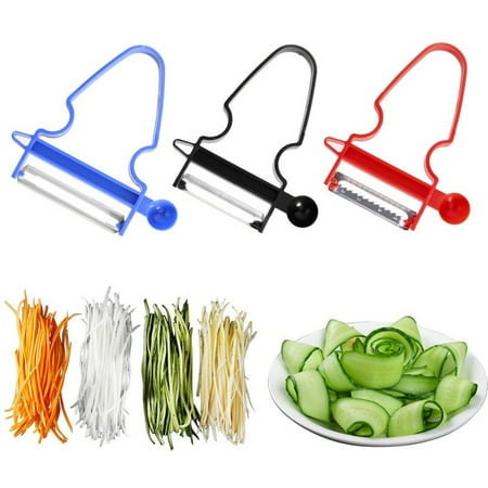 Basket For Onion And Potato 3pcs Magic Peeler Cutter Set Shredder, Slicer, Peeler Julienne for Vegetable, Fruit, Potato, Cheese, Onion - Trio Peelers ()