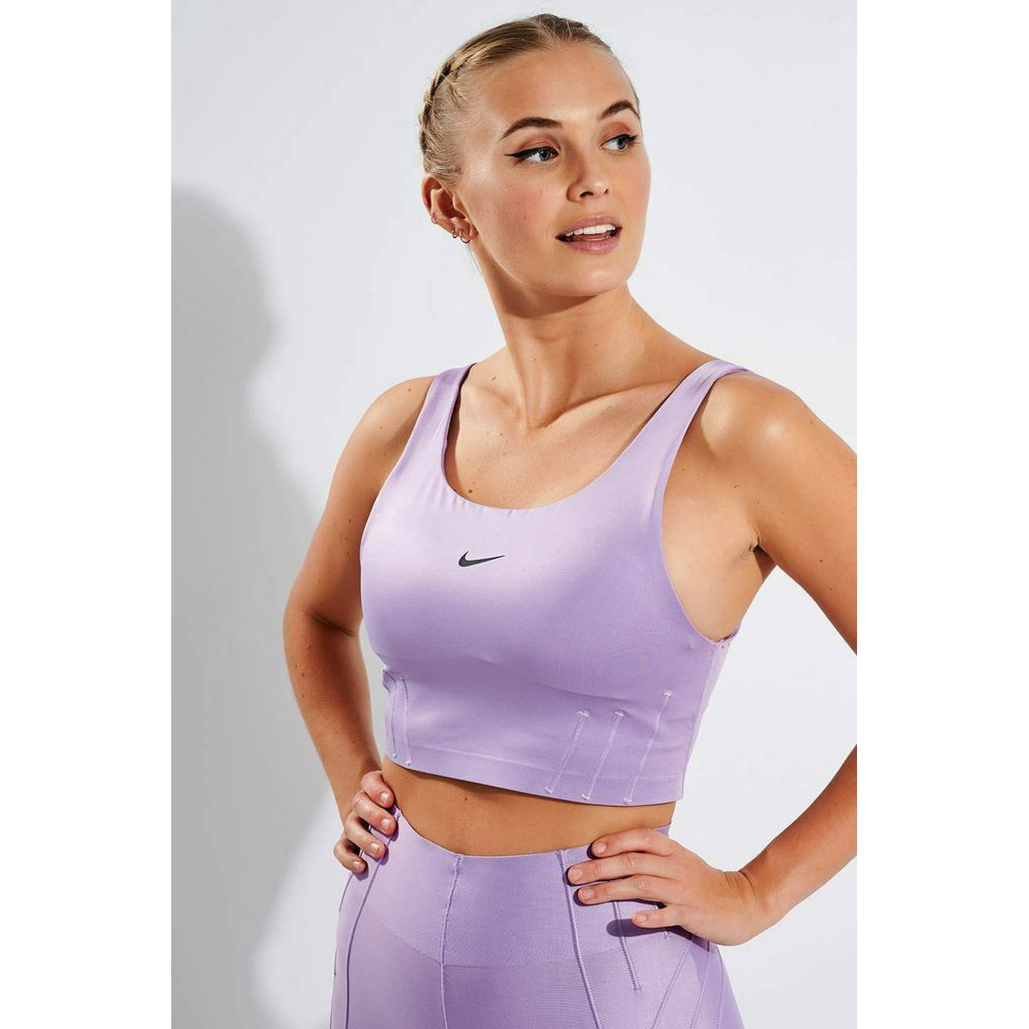Nike CU7334 589 Swoosh City Ready Sports Bra Violet Frost Black XXL Walmart