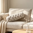 thumbnail image 3 of Orangide Knot Pillow Long Lumbar Cushion, Soft Cozy Knotted Decorative Throw Pillow for Sofa Bedroom, Boho Style Back Support Cushion for Homestay Living Room, 3 of 6