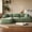 Green, variant on Ultifit 107'' Modular Sectional Sofa, Modern Woven Upholstery, Convertible L-Shaped Design, No Assembly Required for Living Room, Red