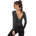 thumbnail image 3 of Uniexcosm Workout Shirts for Women Long Sleeve Yoga Tops Sports Running Shirt, 3 of 4