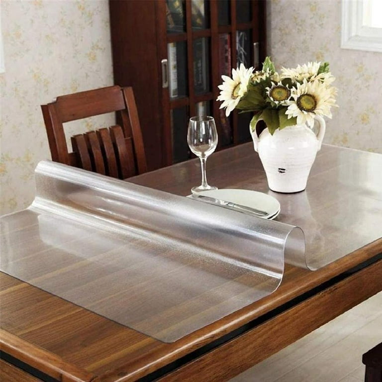 Custom 1.5mm Thick Frosted Table Cover Protector 36 x 84 Inch