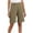 Beige, variant on Sales of The Day Clearance Prime! QATAINLAV Women's Cotton Linen Button Beach Shorts with Pockets Solid Color Casual Elastic Waist Work Shorts Knee Length Wide Leg Bermuda Shorts Khaki XL