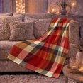 thumbnail image 6 of Rustic Buffalo Plaid Bat Pumpkin Autumn, Festive autumn celebration Scene, Warm Flannel Blanket for Ranch House and Living Room, Art Lovers autumn celebration Gift, Festive Home Decor, 6 of 9