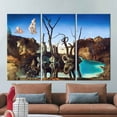 thumbnail image 2 of Famous Art, Swans Reflecting Canvas Poster, Cisnes Reflejando Elefantes Artwork, Wall Swans Printed, Wall Artwork, Canvas Wall Decor - 4P-Gallery Wrapped, 2 of 9