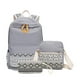 thumbnail image 2 of Conjunto organizador de hombro Sonducket de lona 3 piezas Gran capacidad Cremallera Estilo étnico Mochilas escolares Bolsa de Mochilas Gris, 2 of 6