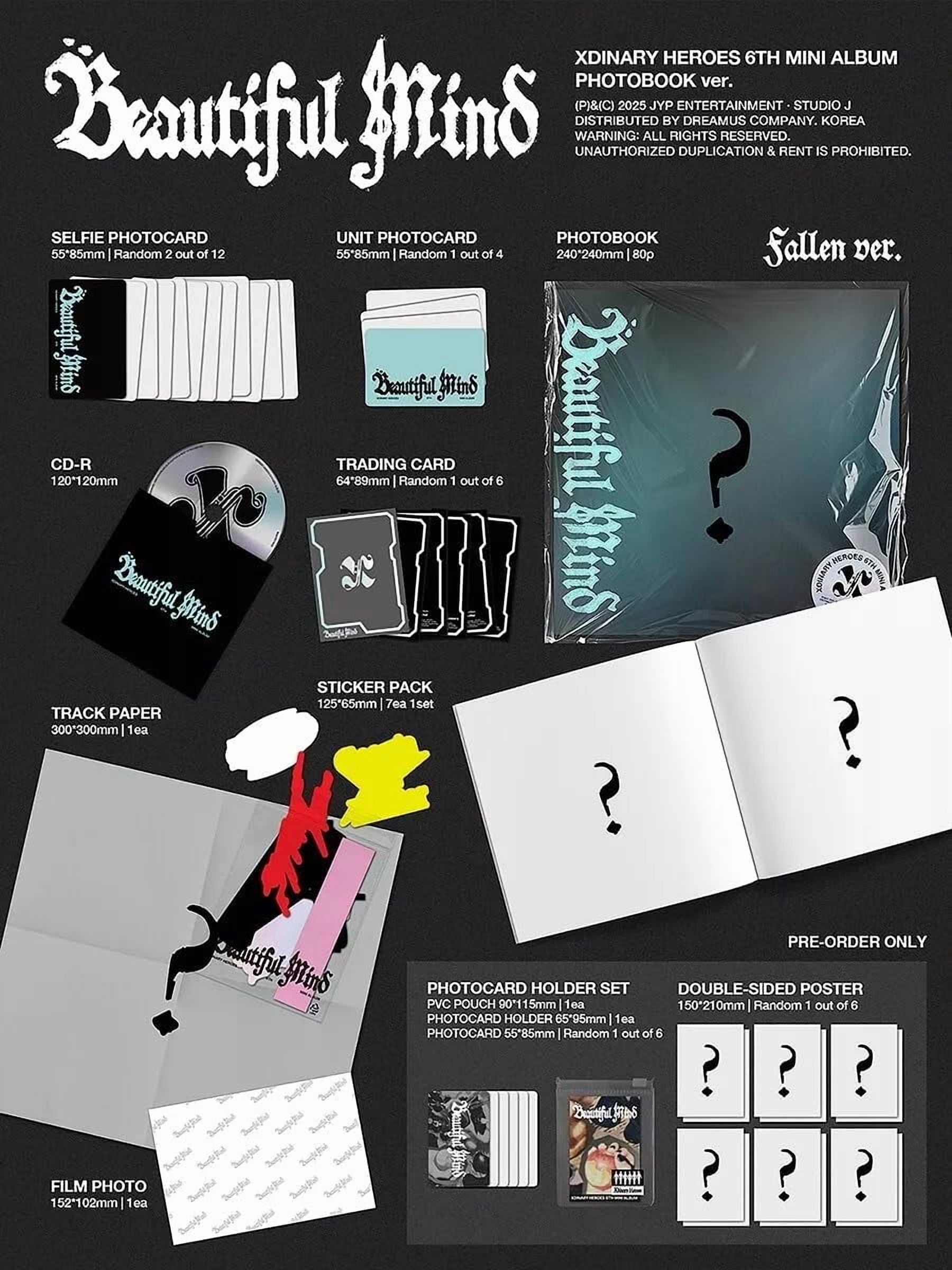XDINARY HEROES - [BEAUTIFUL MIND] 6th Mini Album PHOTOBOOK FALLEN