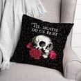 thumbnail image 3 of Creative Products Til Death Do Us Part Skull 18 x 18 Spun Poly Pillow, 3 of 3