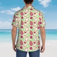 thumbnail image 3 of Lsque Dragon Fruit 1 pattern Hawaiian Shirt for Men, Unisex Summer Beach Casual Short Sleeve Button Down Shirts-3X-Large, 3 of 9