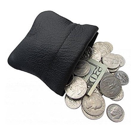 Hat Coin Purse - Classic Leather Squeeze Coin Purse change Holder 3.5 X 3.5