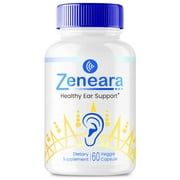Zeneara Tinnitus and Healthy Ear Support Capsules - Maximum Strength Ear Health Formula for Ringing, Tinnitus Support, for Tinnitus Relief, 60 Capsules
